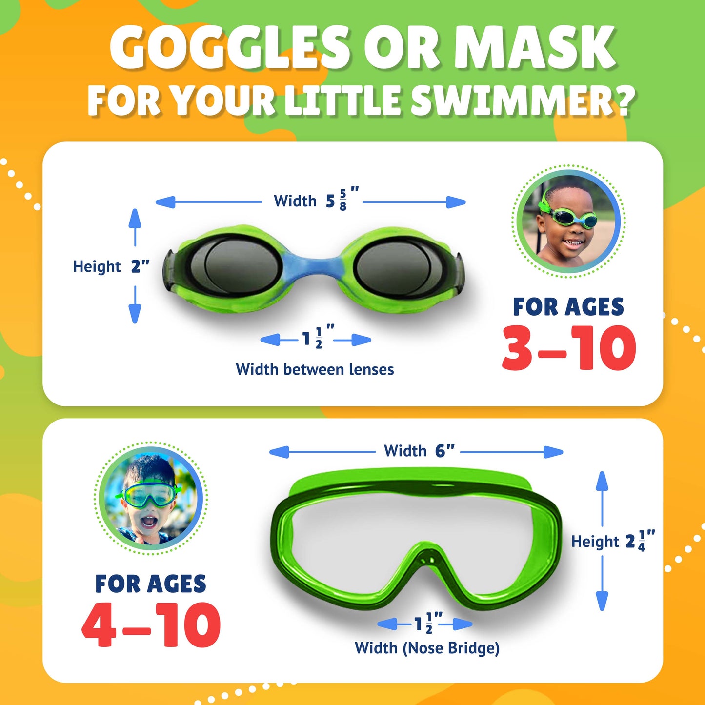 Blue Navigatorz Swim Mask ages 4-10